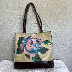 Toscano Winter Bloom Large Leather Tote by Patricia Nash